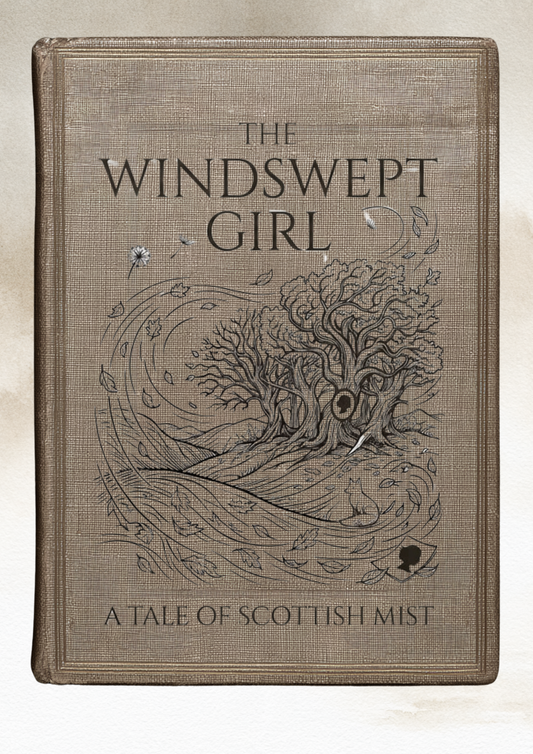 Chapter One A3 art print: The Windswept Girl, a tale of Scottish mist