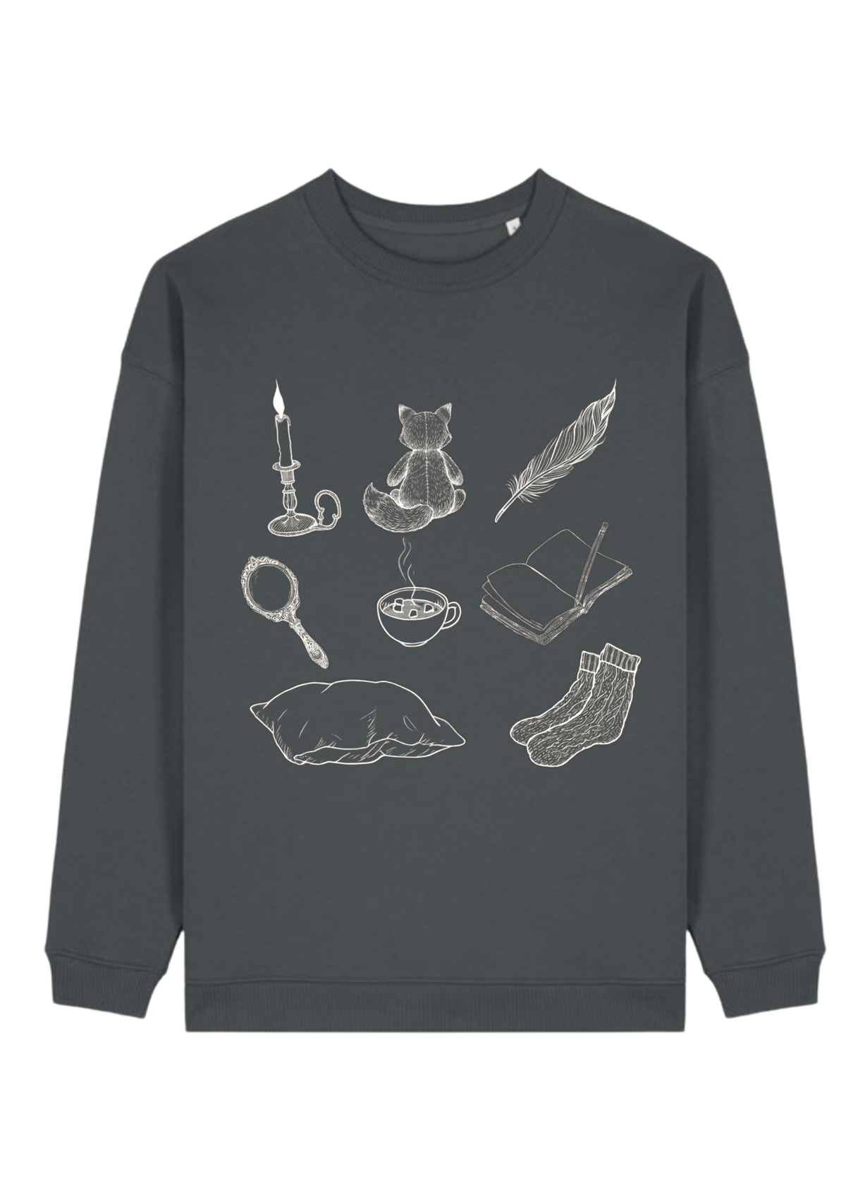 Curiosities Line and Ink sweatshirt in anthracite