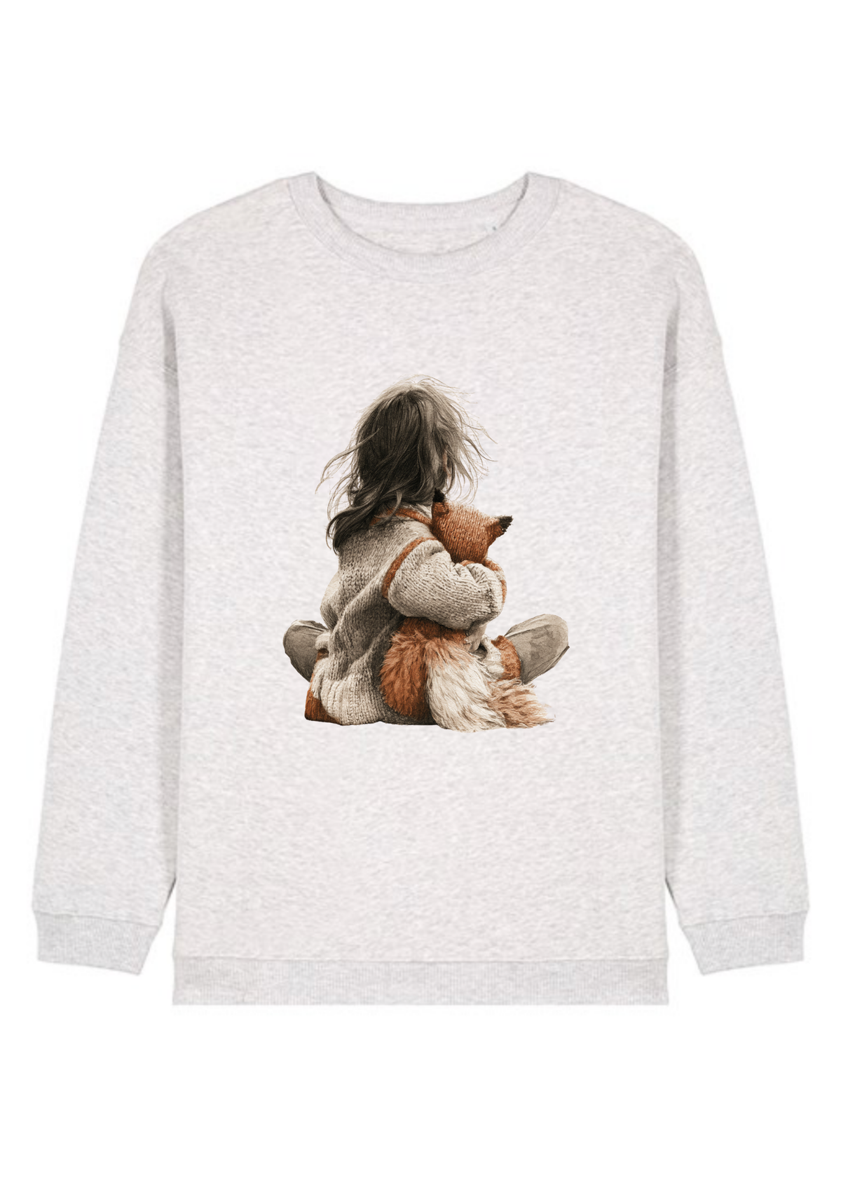 Morning Rituals illustrated sweatshirt in light grey marl