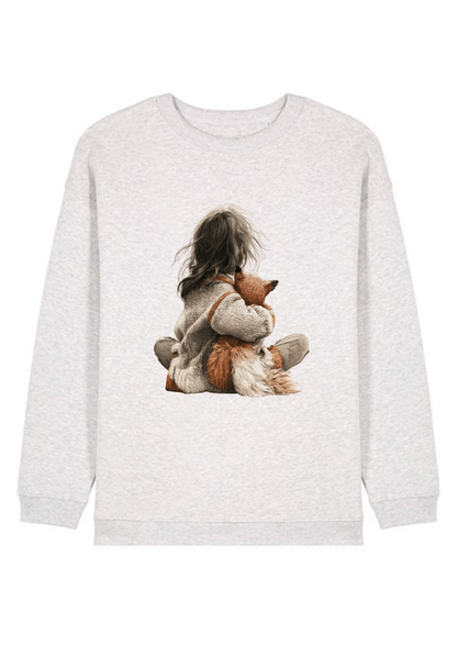 Morning Rituals illustrated sweatshirt in light grey marl