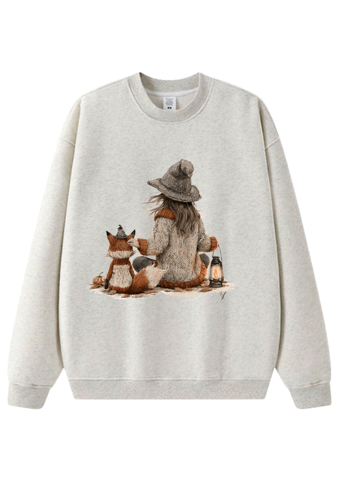 Pumpkin & Oak sweatshirt in light grey marl